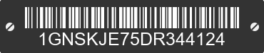 2013 CHEVROLET Suburban 1GNSKJE75DR344124 VIN decoded