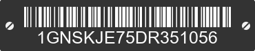 2013 CHEVROLET Suburban 1GNSKJE75DR351056 VIN decoded