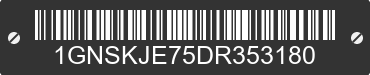 2013 CHEVROLET Suburban 1GNSKJE75DR353180 VIN decoded