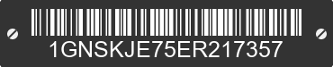 2014 CHEVROLET Suburban 1GNSKJE75ER217357 VIN decoded