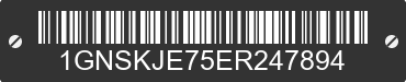 2014 CHEVROLET Suburban 1GNSKJE75ER247894 VIN decoded
