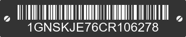 2012 CHEVROLET Suburban 1GNSKJE76CR106278 VIN decoded