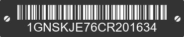 2012 CHEVROLET Suburban 1GNSKJE76CR201634 VIN decoded