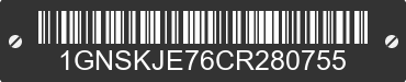 2012 CHEVROLET Suburban 1GNSKJE76CR280755 VIN decoded