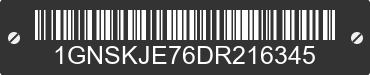 2013 CHEVROLET Suburban 1GNSKJE76DR216345 VIN decoded