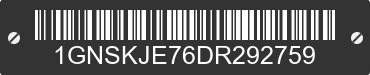 2013 CHEVROLET Suburban 1GNSKJE76DR292759 VIN decoded