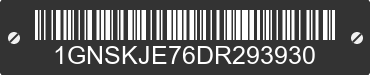2013 CHEVROLET Suburban 1GNSKJE76DR293930 VIN decoded
