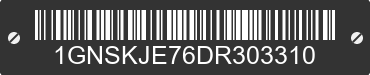 2013 CHEVROLET Suburban 1GNSKJE76DR303310 VIN decoded