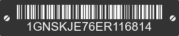 2014 CHEVROLET Suburban 1GNSKJE76ER116814 VIN decoded