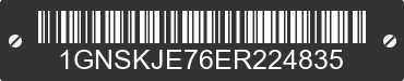 2014 CHEVROLET Suburban 1GNSKJE76ER224835 VIN decoded