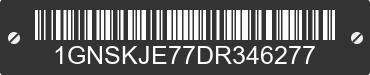 2013 CHEVROLET Suburban 1GNSKJE77DR346277 VIN decoded