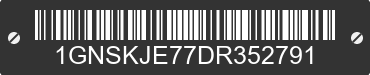 2013 CHEVROLET Suburban 1GNSKJE77DR352791 VIN decoded