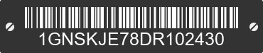 2013 CHEVROLET Suburban 1GNSKJE78DR102430 VIN decoded