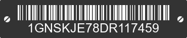 2013 CHEVROLET Suburban 1GNSKJE78DR117459 VIN decoded