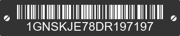 2013 CHEVROLET Suburban 1GNSKJE78DR197197 VIN decoded
