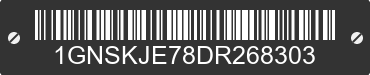 2013 CHEVROLET Suburban 1GNSKJE78DR268303 VIN decoded