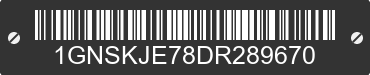 2013 CHEVROLET Suburban 1GNSKJE78DR289670 VIN decoded