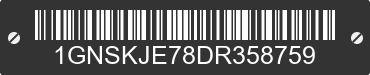 2013 CHEVROLET Suburban 1GNSKJE78DR358759 VIN decoded