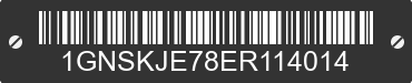 2014 CHEVROLET Suburban 1GNSKJE78ER114014 VIN decoded