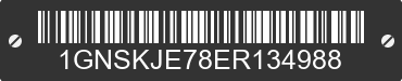 2014 CHEVROLET Suburban 1GNSKJE78ER134988 VIN decoded