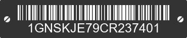2012 CHEVROLET Suburban 1GNSKJE79CR237401 VIN decoded