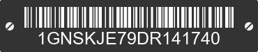 2013 CHEVROLET Suburban 1GNSKJE79DR141740 VIN decoded