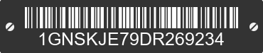 2013 CHEVROLET Suburban 1GNSKJE79DR269234 VIN decoded