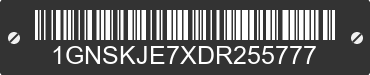 2013 CHEVROLET Suburban 1GNSKJE7XDR255777 VIN decoded