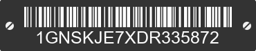 2013 CHEVROLET Suburban 1GNSKJE7XDR335872 VIN decoded