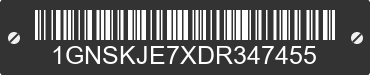 2013 CHEVROLET Suburban 1GNSKJE7XDR347455 VIN decoded