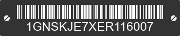 2014 CHEVROLET Suburban 1GNSKJE7XER116007 VIN decoded