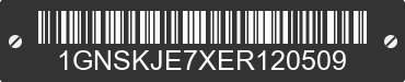 2014 CHEVROLET Suburban 1GNSKJE7XER120509 VIN decoded