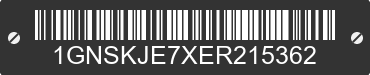 2014 CHEVROLET Suburban 1GNSKJE7XER215362 VIN decoded