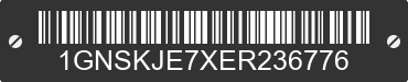 2014 CHEVROLET Suburban 1GNSKJE7XER236776 VIN decoded
