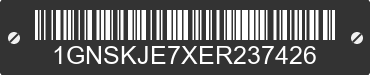 2014 CHEVROLET Suburban 1GNSKJE7XER237426 VIN decoded