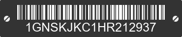 2017 CHEVROLET Suburban 1GNSKJKC1HR212937 VIN decoded