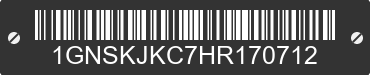 2017 CHEVROLET Suburban 1GNSKJKC7HR170712 VIN decoded