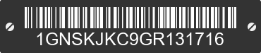 2016 CHEVROLET Suburban 1GNSKJKC9GR131716 VIN decoded
