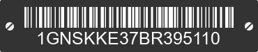 2011 CHEVROLET Suburban 1GNSKKE37BR395110 VIN decoded