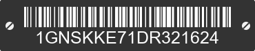 2013 CHEVROLET Suburban 1GNSKKE71DR321624 VIN decoded