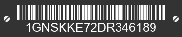 2013 CHEVROLET Suburban 1GNSKKE72DR346189 VIN decoded