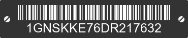 2013 CHEVROLET Suburban 1GNSKKE76DR217632 VIN decoded