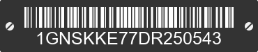 2013 CHEVROLET Suburban 1GNSKKE77DR250543 VIN decoded