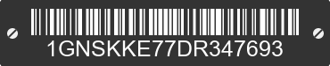 2013 CHEVROLET Suburban 1GNSKKE77DR347693 VIN decoded