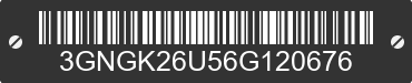 2006 CHEVROLET Suburban 3GNGK26U56G120676 VIN decoded