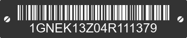 2004 CHEVROLET Tahoe 1GNEK13Z04R111379 VIN decoded