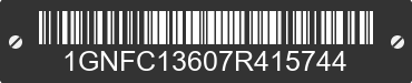 2007 CHEVROLET Tahoe 1GNFC13607R415744 VIN decoded