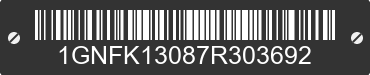 2007 CHEVROLET Tahoe 1GNFK13087R303692 VIN decoded