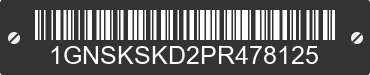 2023 CHEVROLET Tahoe 1GNSKSKD2PR478125 VIN decoded