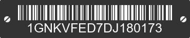 2013 CHEVROLET Traverse 1GNKVFED7DJ180173 VIN decoded